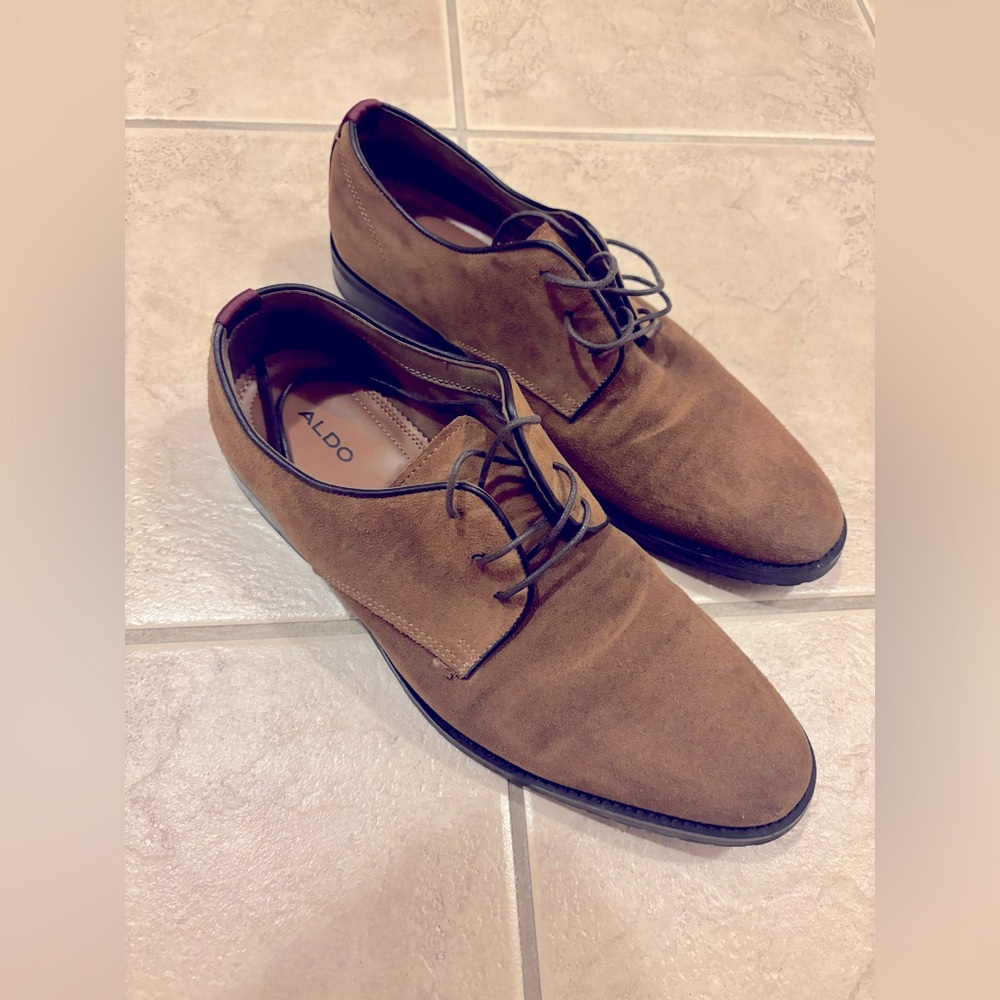 Aldo Suede Dress Shoes Mens Size 9 brown/tan